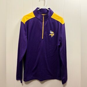 NFL Purple and Yellow Quarter-Zip Sweatshirt